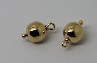 Genuine 9ct Yellow, Rose or White Gold 10m Ball Plain Balls For Charm Earrings