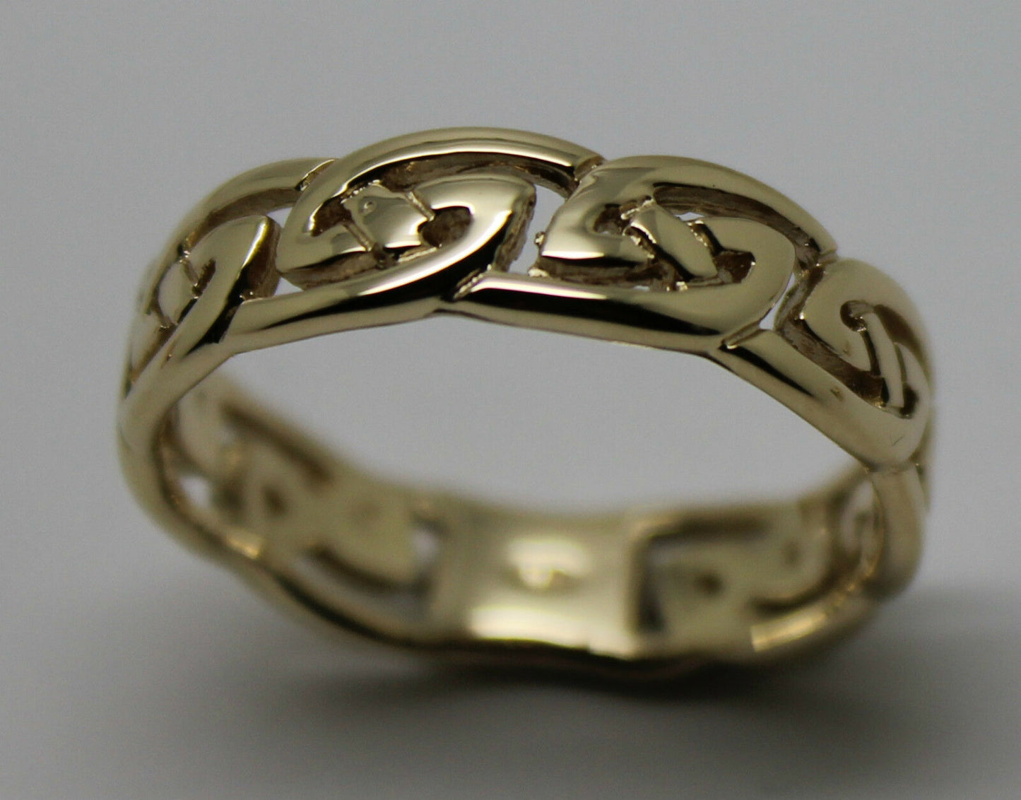 Kaedesigns, New Genuine Size N 9ct 9kt Full Solid Yellow, Rose or White Gold Celtic Weave Ring 274