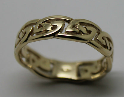 Kaedesigns, New Genuine Size N 9ct 9kt Full Solid Yellow, Rose or White Gold Celtic Weave Ring 274