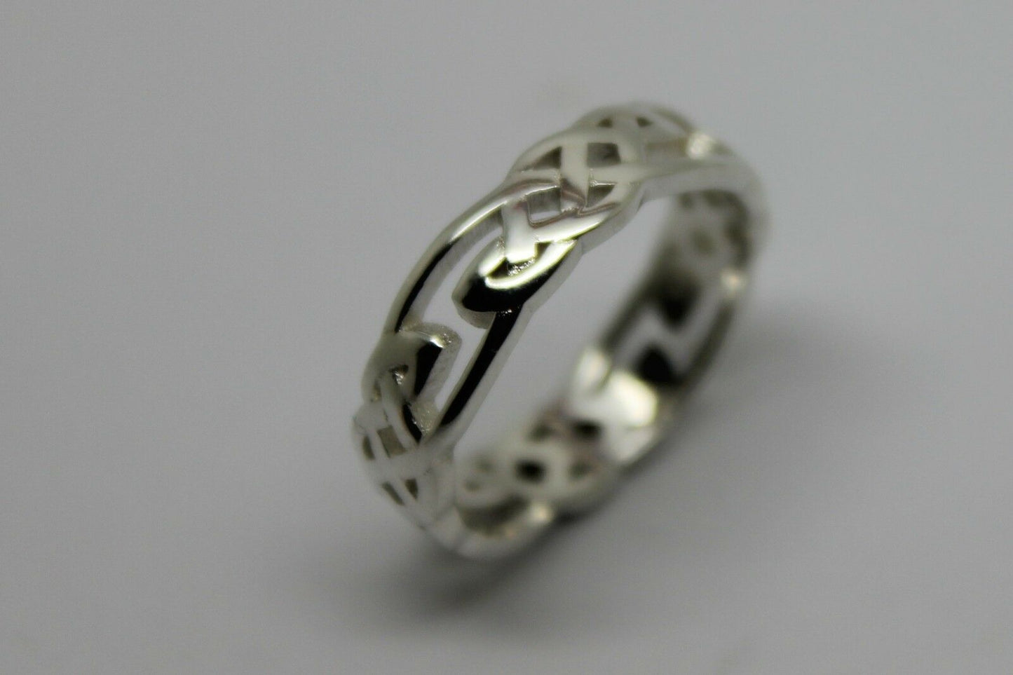 Genuine Size N / 6.5 Sterling Silver 925 Celtic Weave Ring