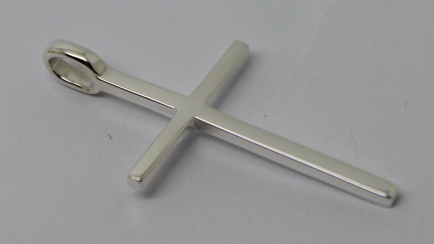 Kaedesigns, Genuine Solid New Sterling Silver Thin Medium Plain Cross Pendant