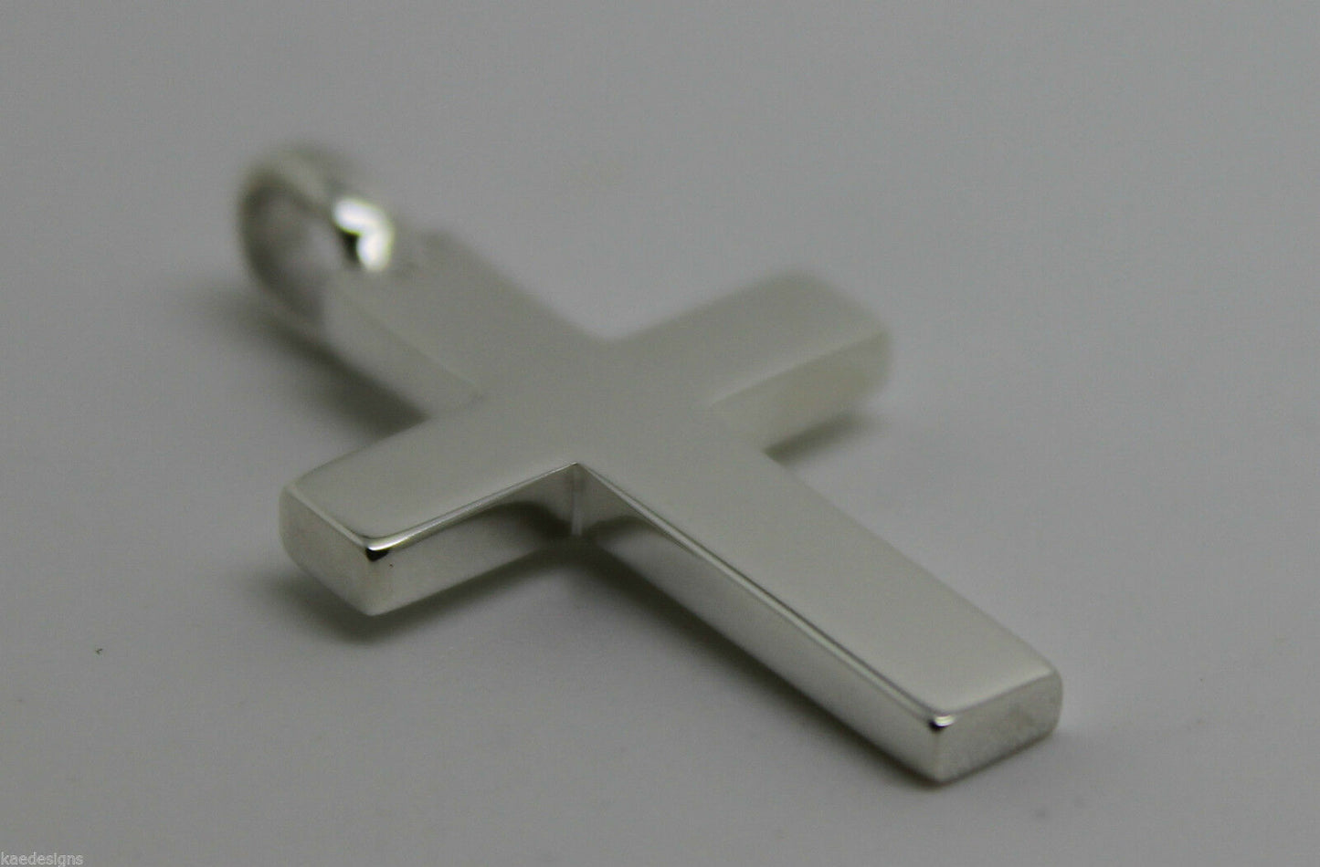 Kaedesigns Full Solid New Sterling Silver 925 Plain Cross Pendant