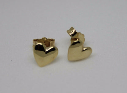 Kaedesigns New 9ct 9Kt Solid Yellow, Rose or White Gold Stud Small Heart Earrings