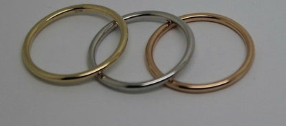 Kaedesigns, Genuine Solid Stackable Rings 9ct Yellow, White And Rose Gold Bands