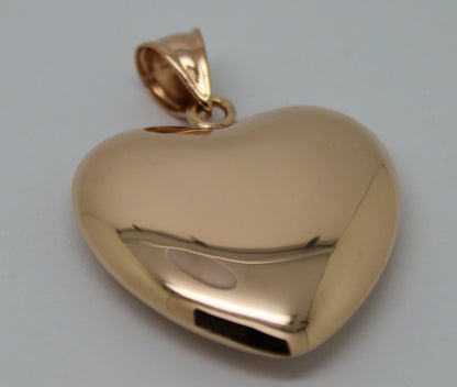 Kaedesigns, Huge Genuine 9ct 9kt Extra Large Bubble Yellow, Rose or White Gold Heart Pendant