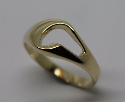 KAEDESIGNS NEW Size 6.5 / N Genuine Solid 9ct yellow gold initial C ring