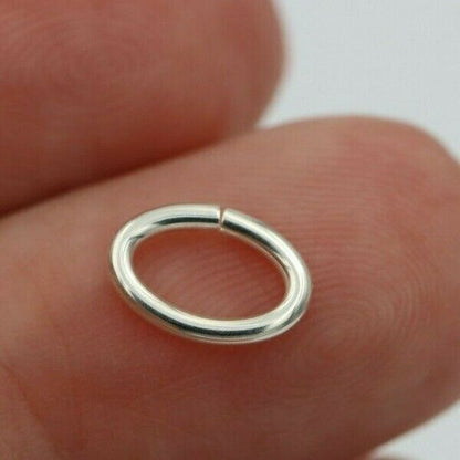 Kaedesigns, Large Sterling Silver Length 10mm Width 6mm Oval Open Jump Ring