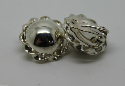 Kaedesigns New Sterling Silver Half Large 20mm Ball Round Clip On Earrings