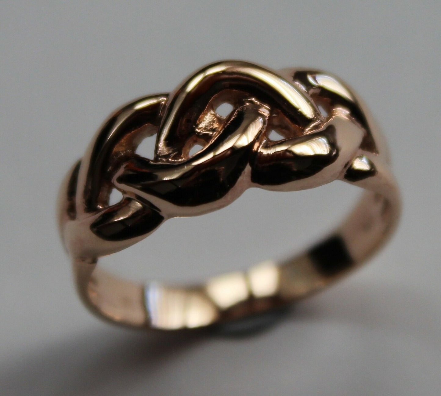 Genuine Solid 9ct White Or Rose Or Yellow Gold Celtic Knot Ring Choose Size