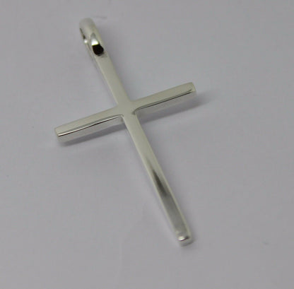 Kaedesigns, Genuine Solid New Sterling Silver Thin Medium Plain Cross Pendant