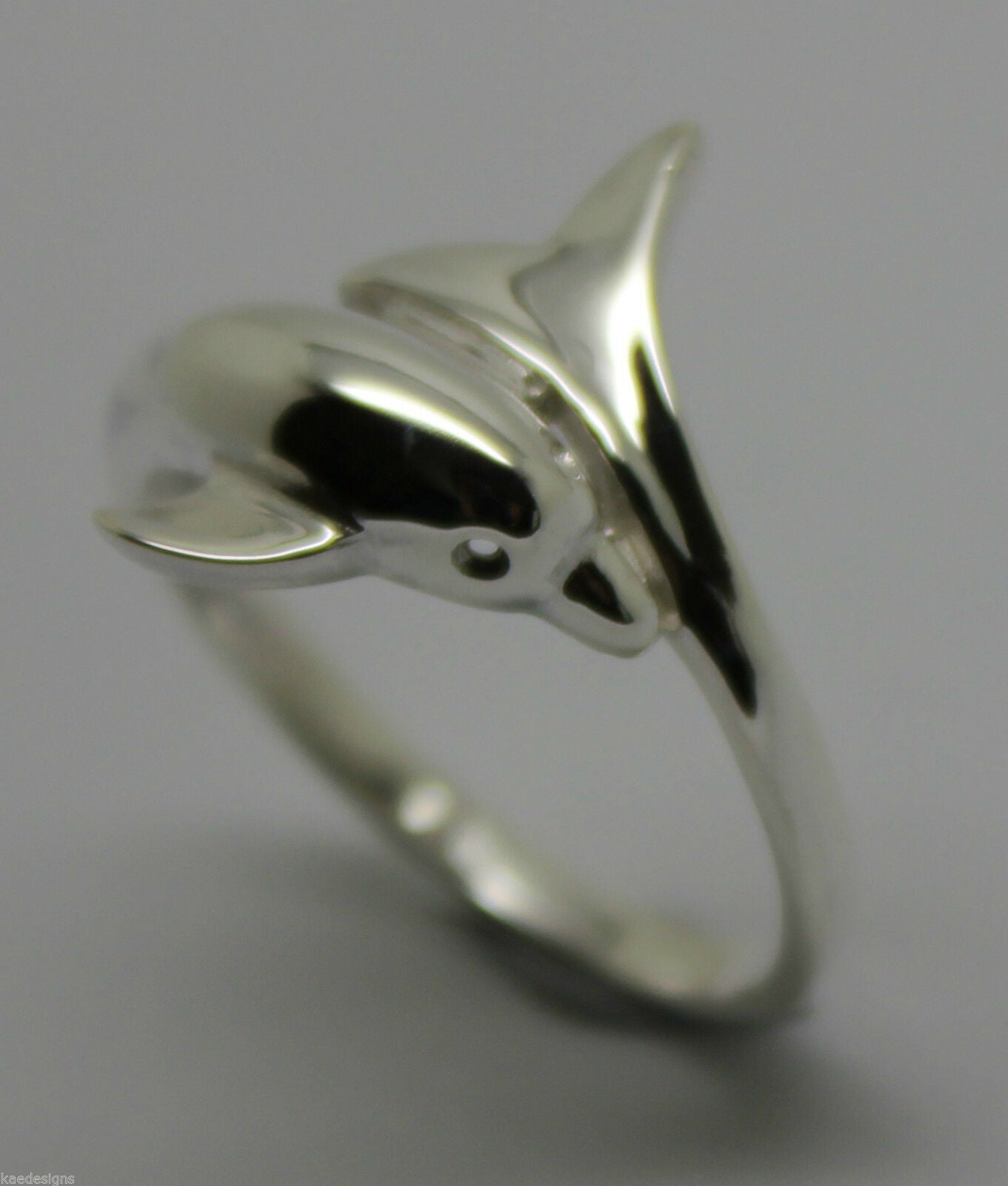 Genuine New 9ct Yellow or Rose or White Gold or Sterling Silver Dolphin Ring