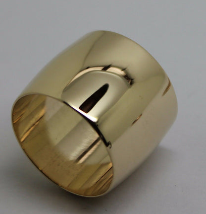 Size R 1/2 Genuine Huge Genuine 9K 9ct Yellow, Rose or White Gold Full Solid 15mm Extra Wide Band Ring