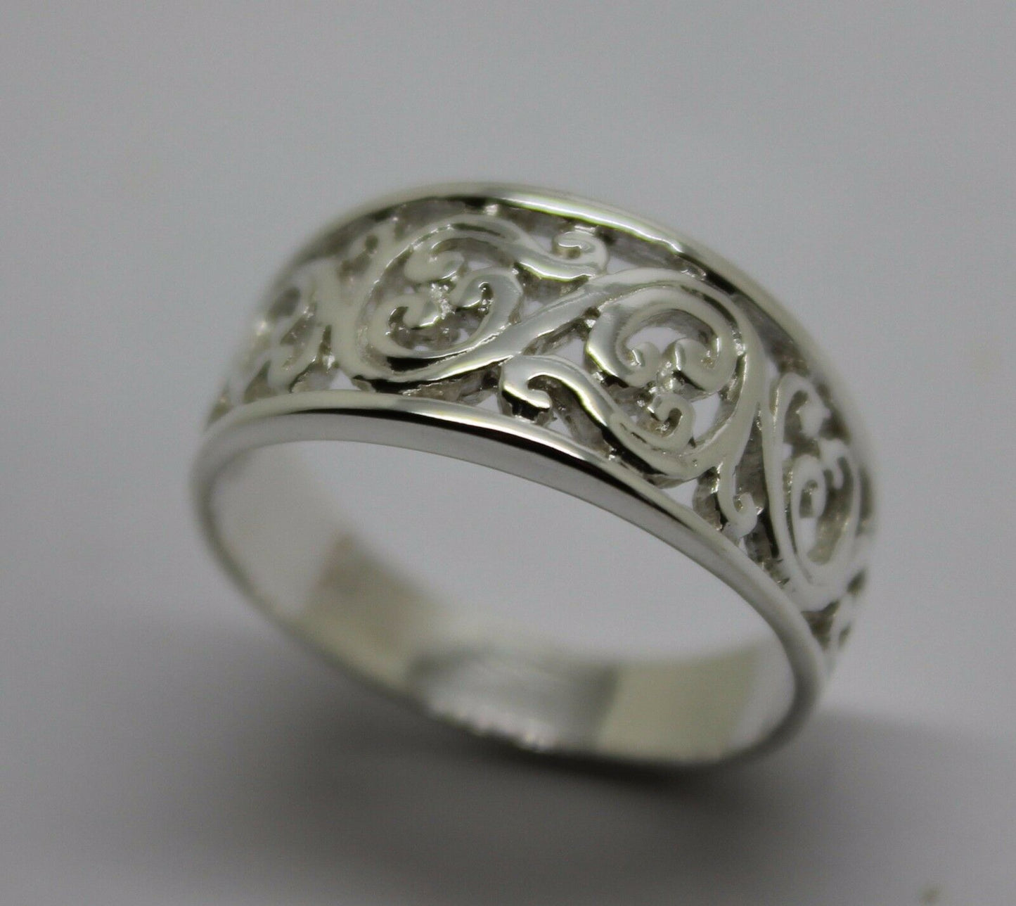 Kaedesigns, New Genuine Sterling Silver 925 Filigree Swirl Ring * Choose your size