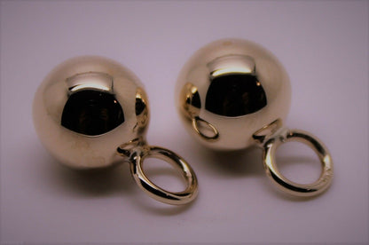 Kaedesigns New Genuine 9ct Yellow, Rose or White Gold 10mm Ball Plain Balls For Charm Earrings