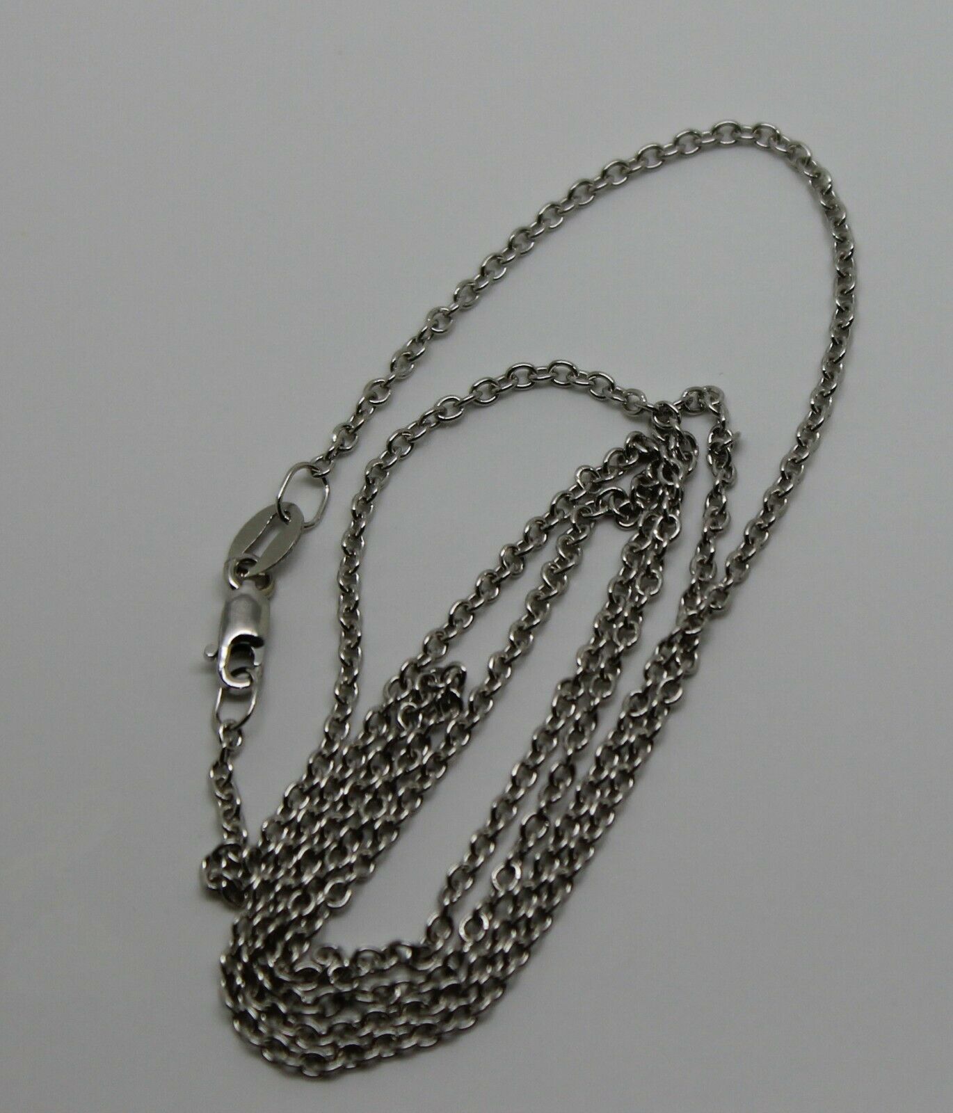 Genuine 9ct White Gold Belcher / Cable Chain 3.1 Grams 50cm