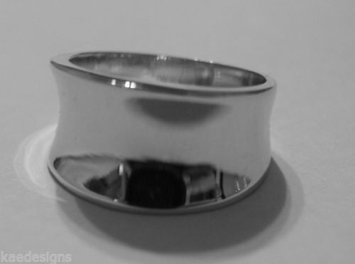 Kaedesigns, New Genuine Full Solid Sterling Silver Concave Dome Ring 250