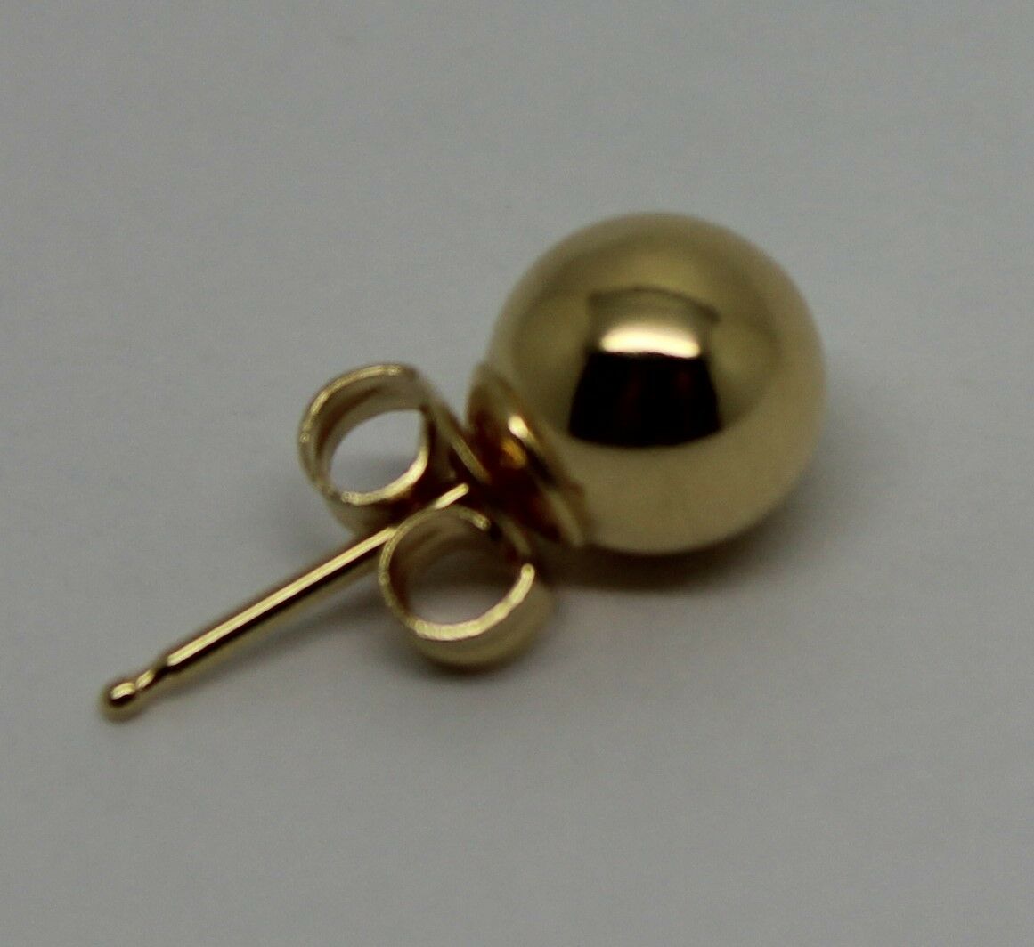 Genuine 18ct Yellow Gold One Only 6mm Stud Ball Earring