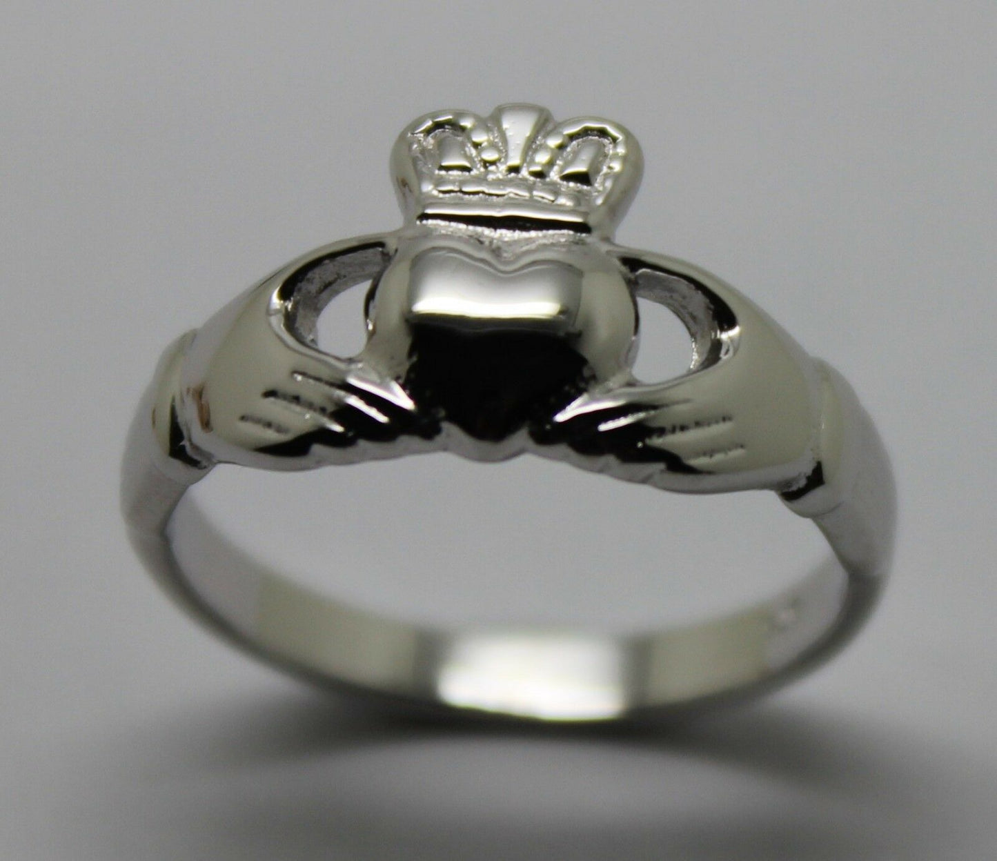 Genuine 9ct 375 Solid Yellow, Rose or White Gold Claddagh Celtic Friendship Ring In Your