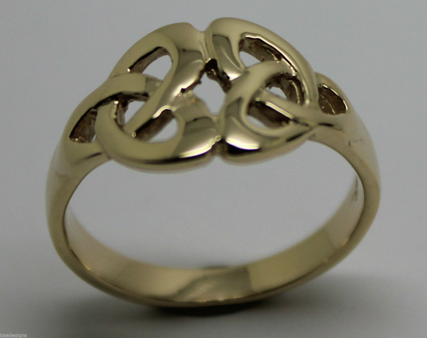 Kaedesigns, New Genuine Full Solid 9ct 9kt Yellow, Rose or White Gold Celtic Weave Ring 352