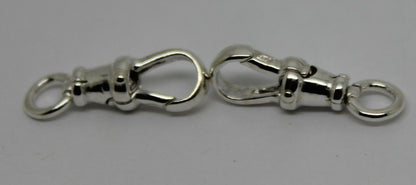 Genuine 2 X  New Solid Sterling Silver Albert Swivel Clasp 19mm