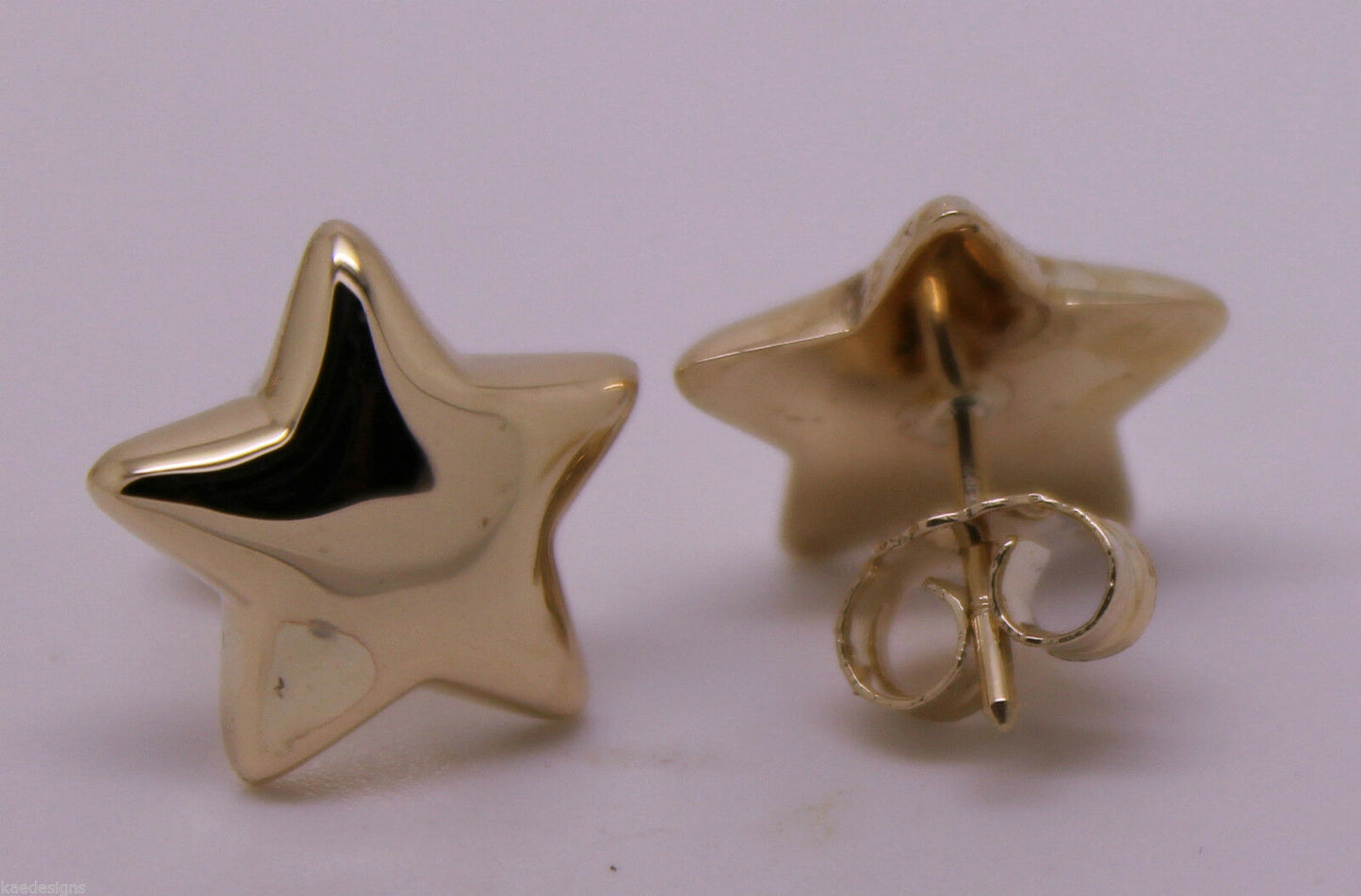 Kaedesigns, 9ct Yellow Or White Or Rose Gold Bubble Drop Star Stud Earrings