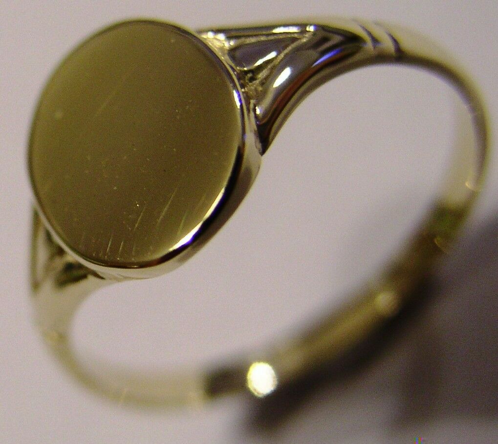 Kaedesigns New Genuine Size K1/2  Solid New 9ct Yellow, Rose or White Gold Oval Signet Ring