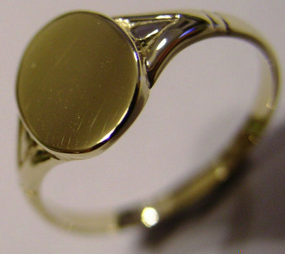 Kaedesigns New Genuine Size K1/2  Solid New 9ct Yellow, Rose or White Gold Oval Signet Ring