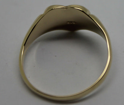 Kaedesigns New Size R Genuine Large 9ct Yellow, Rose or White Gold Heart Signet Ring