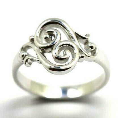 Genuine 9ct Gold 375 Full Solid Yellow, Rose or White Gold Filigree Swirl Ring - Choose your size from H to M