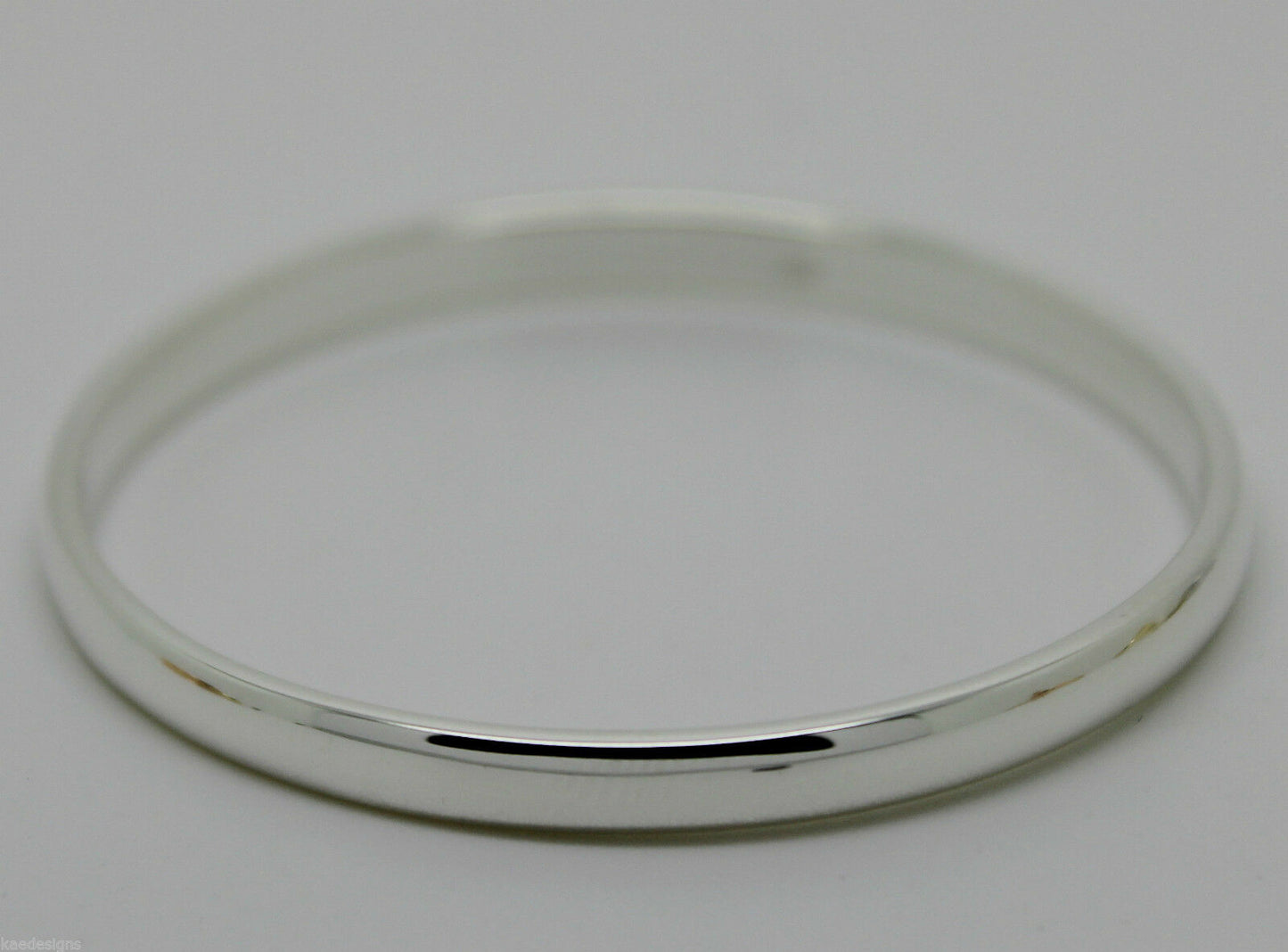 Genuine Full SOLID Sterling silver 4mm wide baby bangle 46mm outside diameter