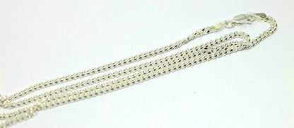 Sterling Silver Diamond Cut Kerb Curb Link Necklace Chain *Many sizes available