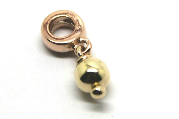Genuine 9k 9ct Rose & Yellow Gold 6Mm Ball Bead For Charm Bracelet