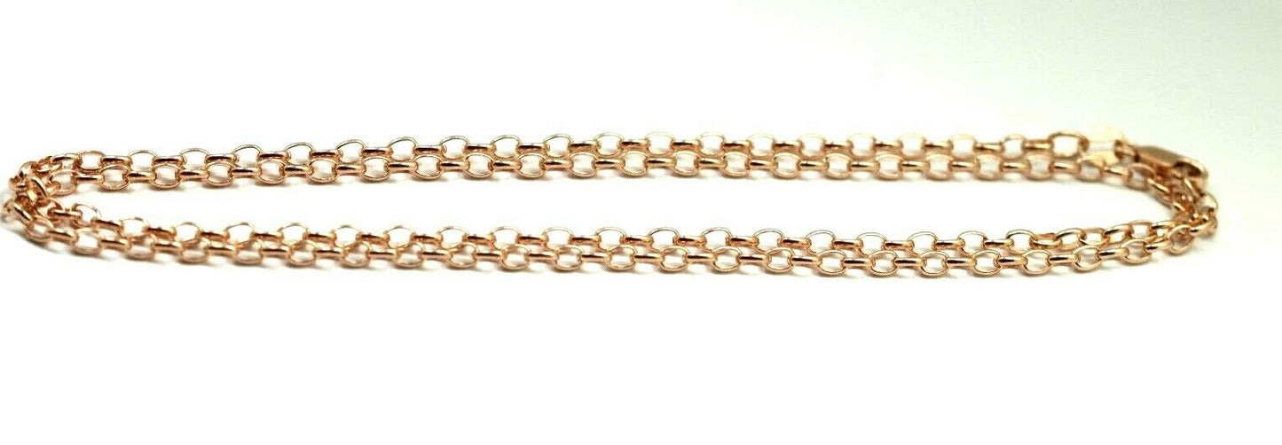 Genuine 9ct Rose Gold Oval Belcher Chain Necklace 50cm 5.3 grams