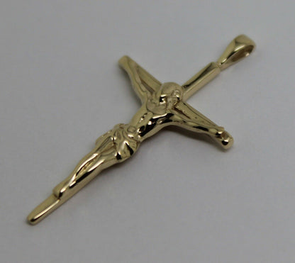 Genuine 9ct Yellow or Rose or White Gold or Sterling Silver Crucifix Cross pendant