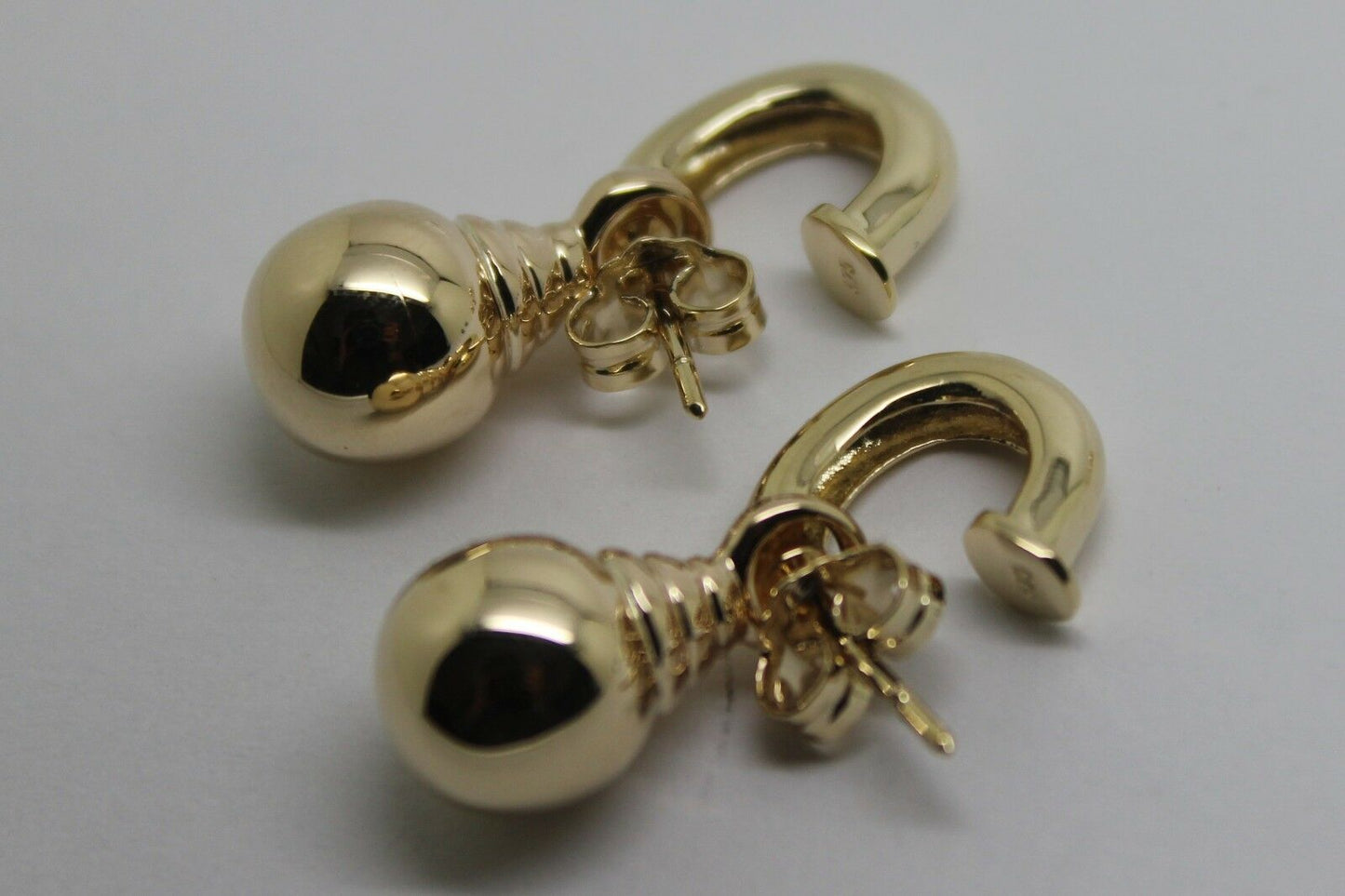 Kaedesigns, New Genuine 9ct Yellow, Rose or White Gold Ball 10mm Euro Ball Stud Earrings