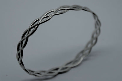 Solid Genuine 375 9ct 9kt Yellow, Rose or White Gold Celtic Knot Oval Bangle  7.1cm X 5.9cm