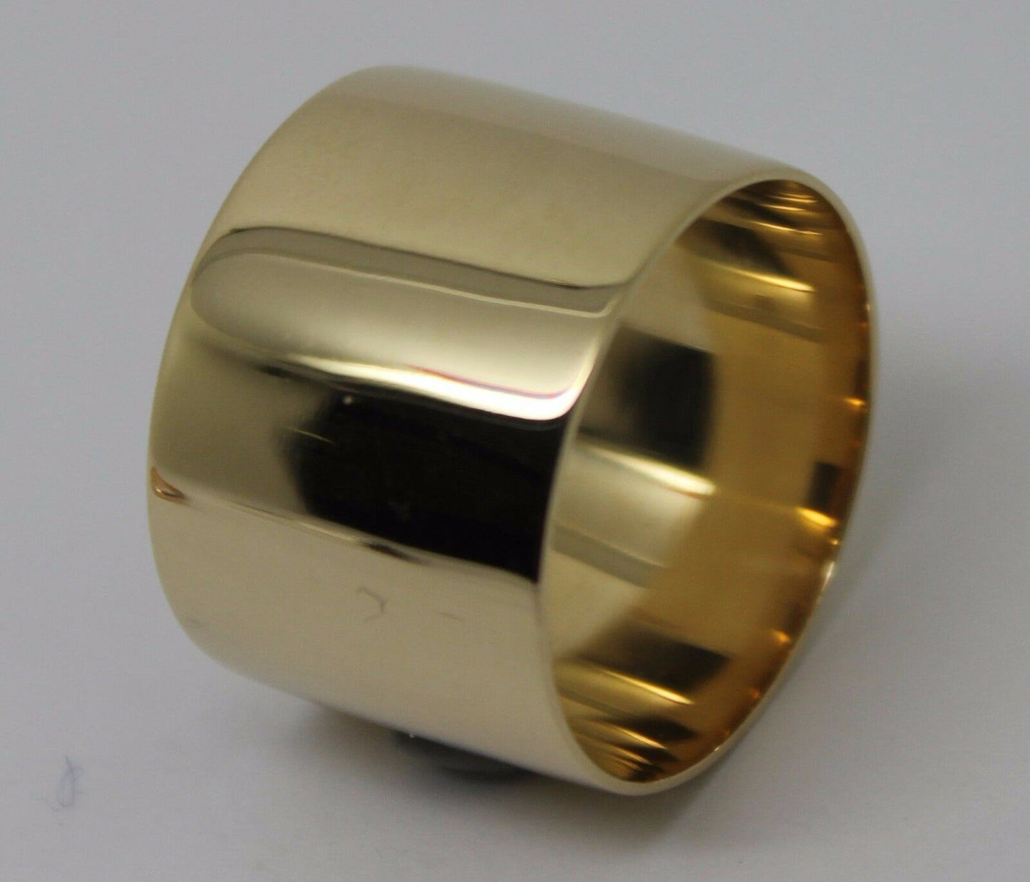 Genuine Solid Size S / 9 9ct 9k Yellow, Rose or Gold Solid 15mm Extra Wide Band Ring