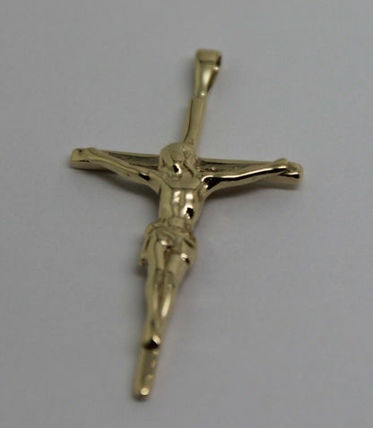 Genuine 9ct Yellow or Rose or White Gold or Sterling Silver Crucifix Cross pendant