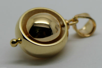 Kaedesigns New Belcher Large 12mm 9ct Yellow, Rose Or White Gold Ball Drop Pendant