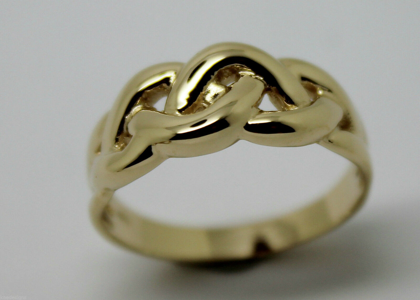 Genuine Solid 9ct White Or Rose Or Yellow Gold Celtic Knot Ring Choose Size