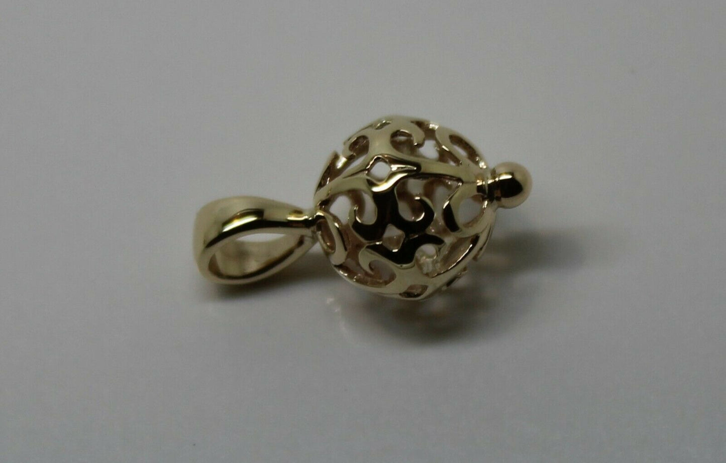 Kaedesigns New Genuine 9ct 9K Yellow, Rose & White Gold 10mm Filigree Ball Pendant