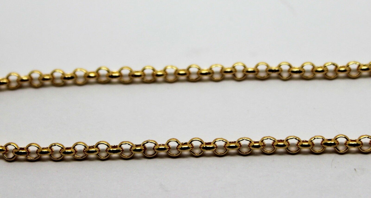 Genuine 9ct 9k Solid Yellow or Rose Gold 25cm Round Belcher Anklet