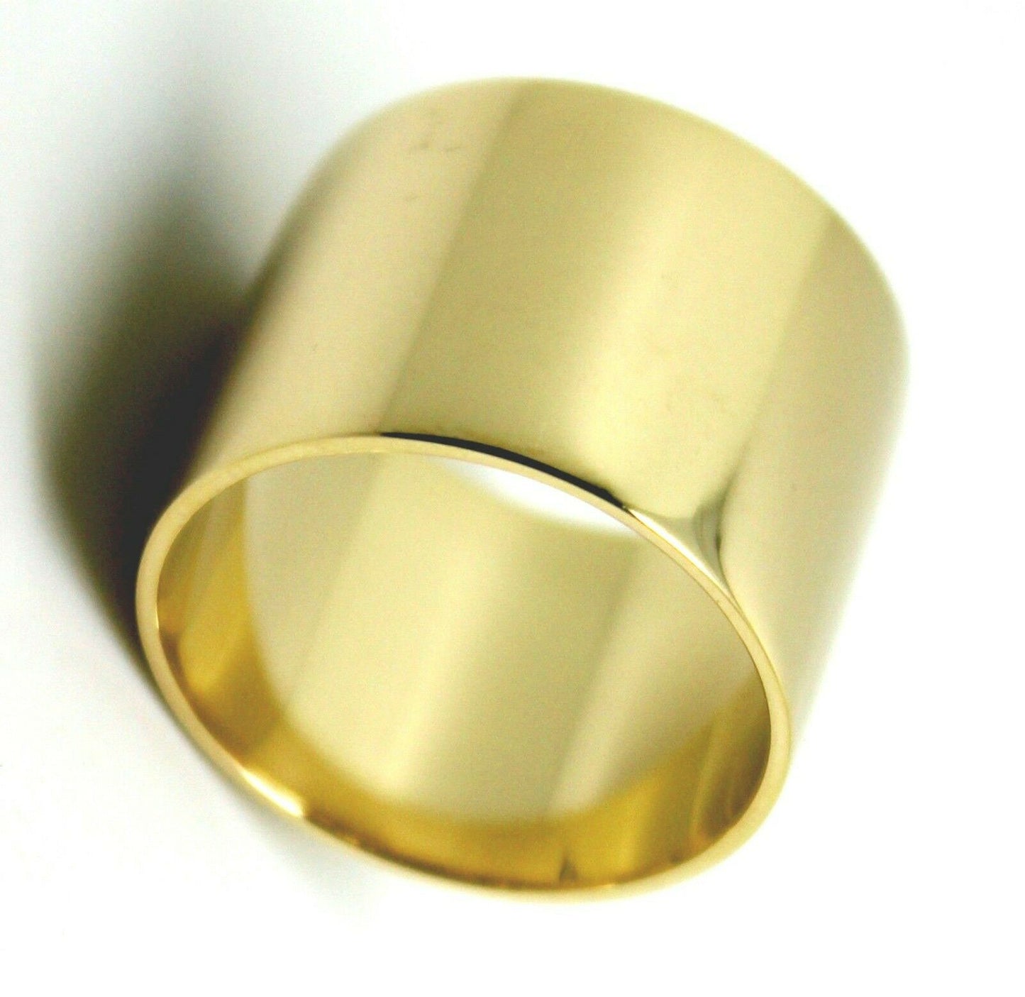 Size S 1/2 - 9Kt 9ct Yellow Or Rose Or White Gold Solid 16mm Extra Wide Band Cigar Ring