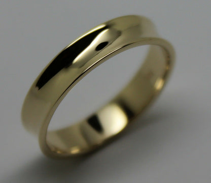 Kaedesigns New Genuine Full Solid 9ct 9k Yellow, Rose or White Gold Concave Dome Ring