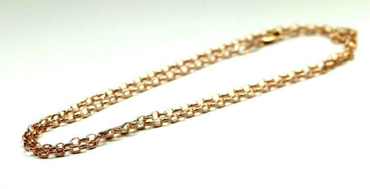 Genuine 9ct Rose Gold Oval Belcher Chain Necklace 50cm 5.3 grams