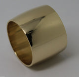 15mm Genuine Solid 9ct Rose or Yellow or White Gold 375 Wide Band Ring Size U