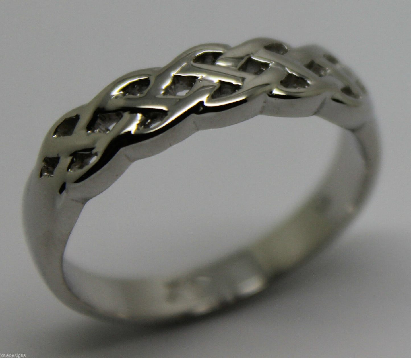 Kaedesigns,Genuine 9ct White, Rose Or White Gold Large Celtic Ring In Your Size