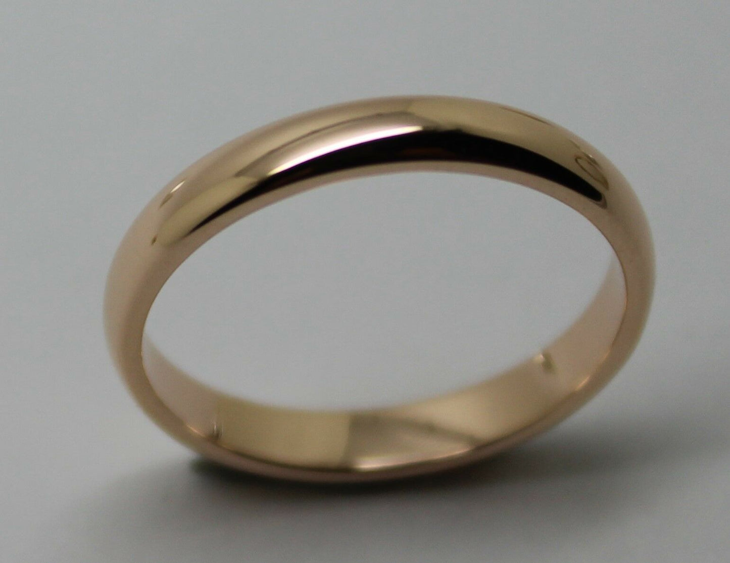 Genuine Custom Made Solid 9ct 9kt Yellow, Rose or White Gold 3mm Wedding Band Size M