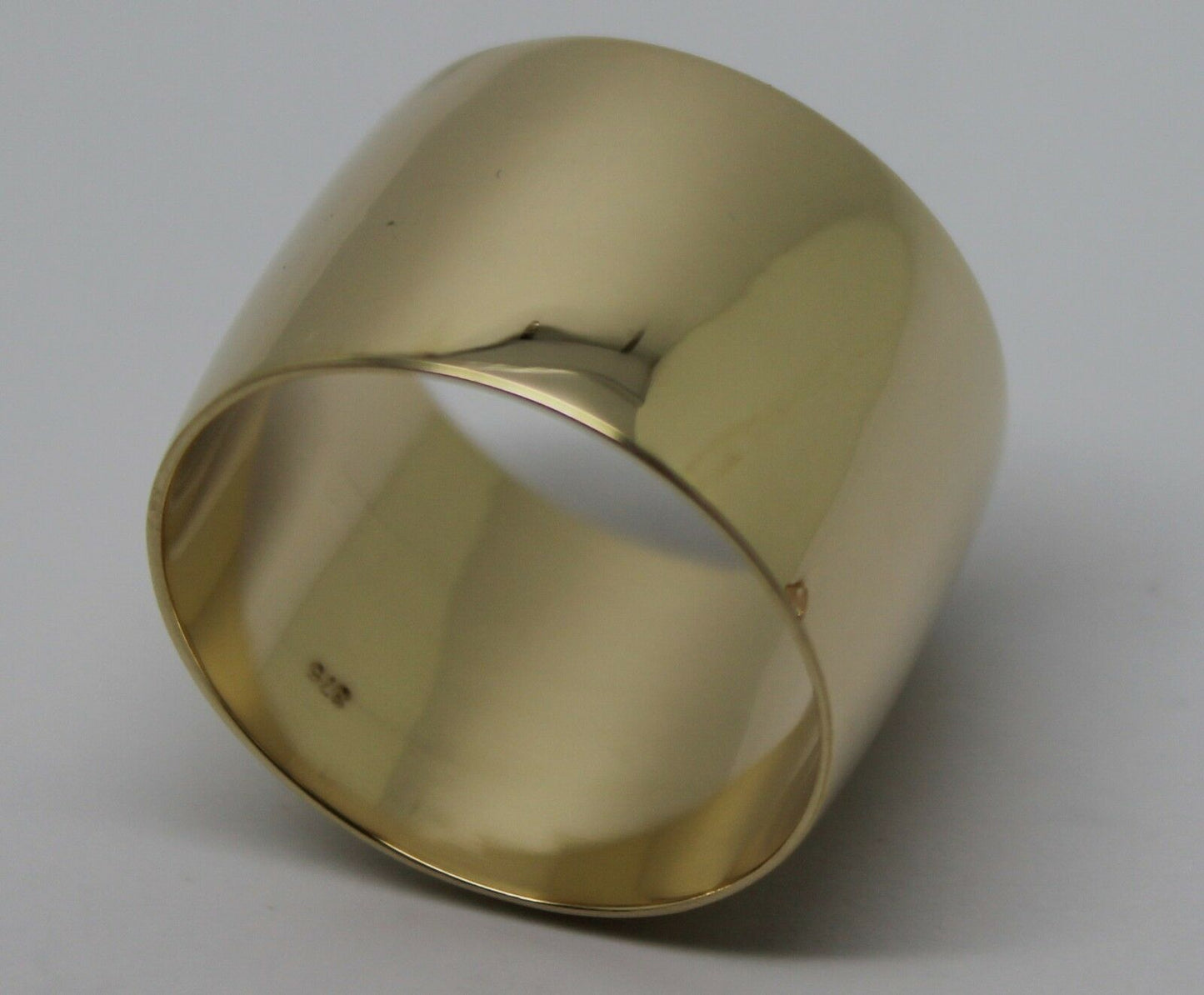 Size R 1/2 Genuine Huge Genuine 9K 9ct Yellow, Rose or White Gold Full Solid 15mm Extra Wide Band Ring