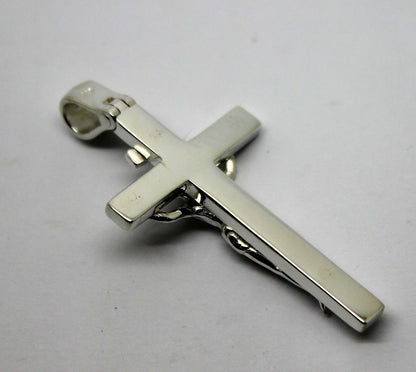 Genuine Sterling Silver 925 Solid Heavy Crucifix Cross Pendant